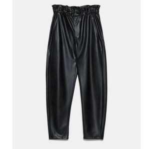 Zara faux leather trousers